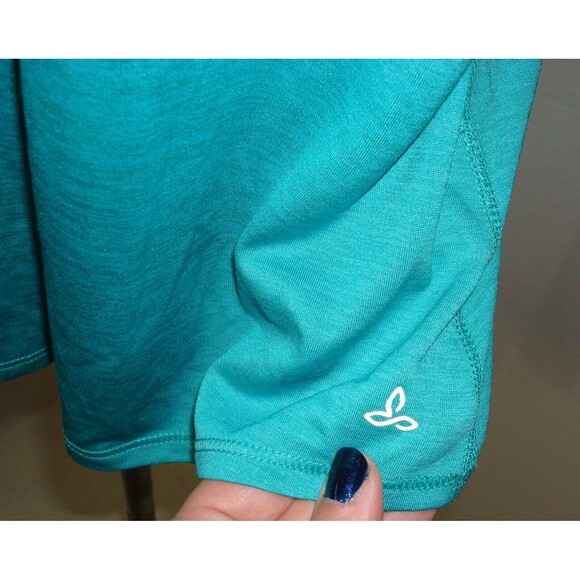 NWT Womens New PrAna Aqua Blue Run Yoga Top Logo Wicking Anti-Odor XL Revere Gym - Picture 4 of 4